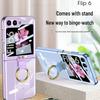 Samsung Z Flip6 Foldable Phone Case with Integrated Ring & Protective Film