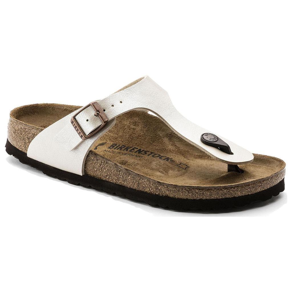 Birkenstock Gizeh Birko Flor Graceful Narrow Fit Sandals 'Pearl White' Women's 0943873
