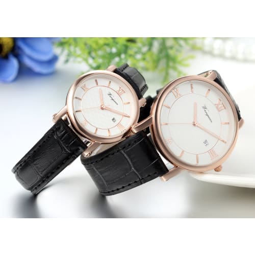 JewelryWe Men's Watch, Fashion, Casual, Business, Leather Band, Analog, Sports, Quartz, Alloy, Valentine's Day Gift, Black