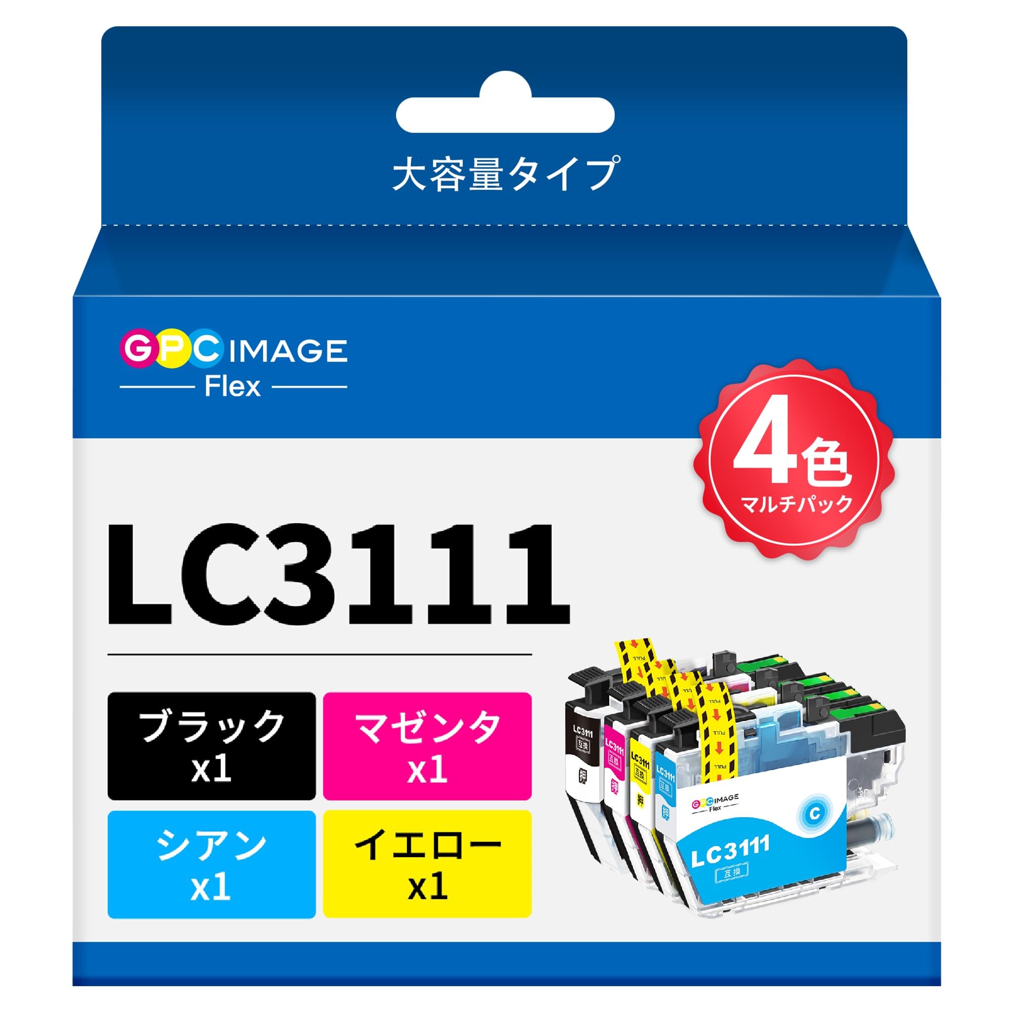 

GPC Image Flex Brother ink lc3111 4 color set LC3111 can be used with genuine brother compatible ink cartridge LC3111 LC3111BK printer ink J572N J577N