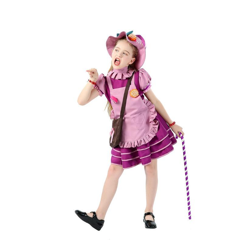 Halloween Costume, Parent-Child Game Character Costume Candy Witch Lulu Purple Cake Dress