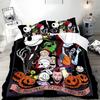 New Nightmare Before Christmas Duvet Cover with Pillow Cover Bed Set Jack and Sally 3D Skull Christmas Bedding Set Bedroom Decor
