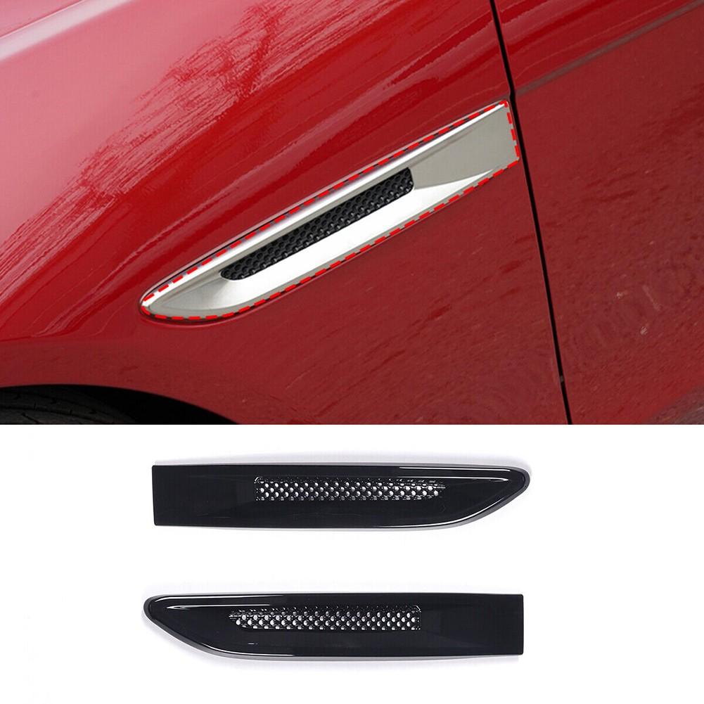2Pcs Car Side Fender Air Vent Outlet Trim for Jaguar F-pace XE XF X761 2016-19
