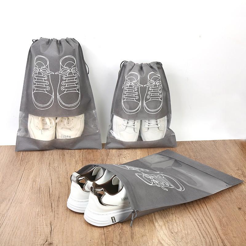 Non-Woven Shoes Bag Waterproof Dustproof Travel Bag Portable Drawstring Bag For Shoes Storage