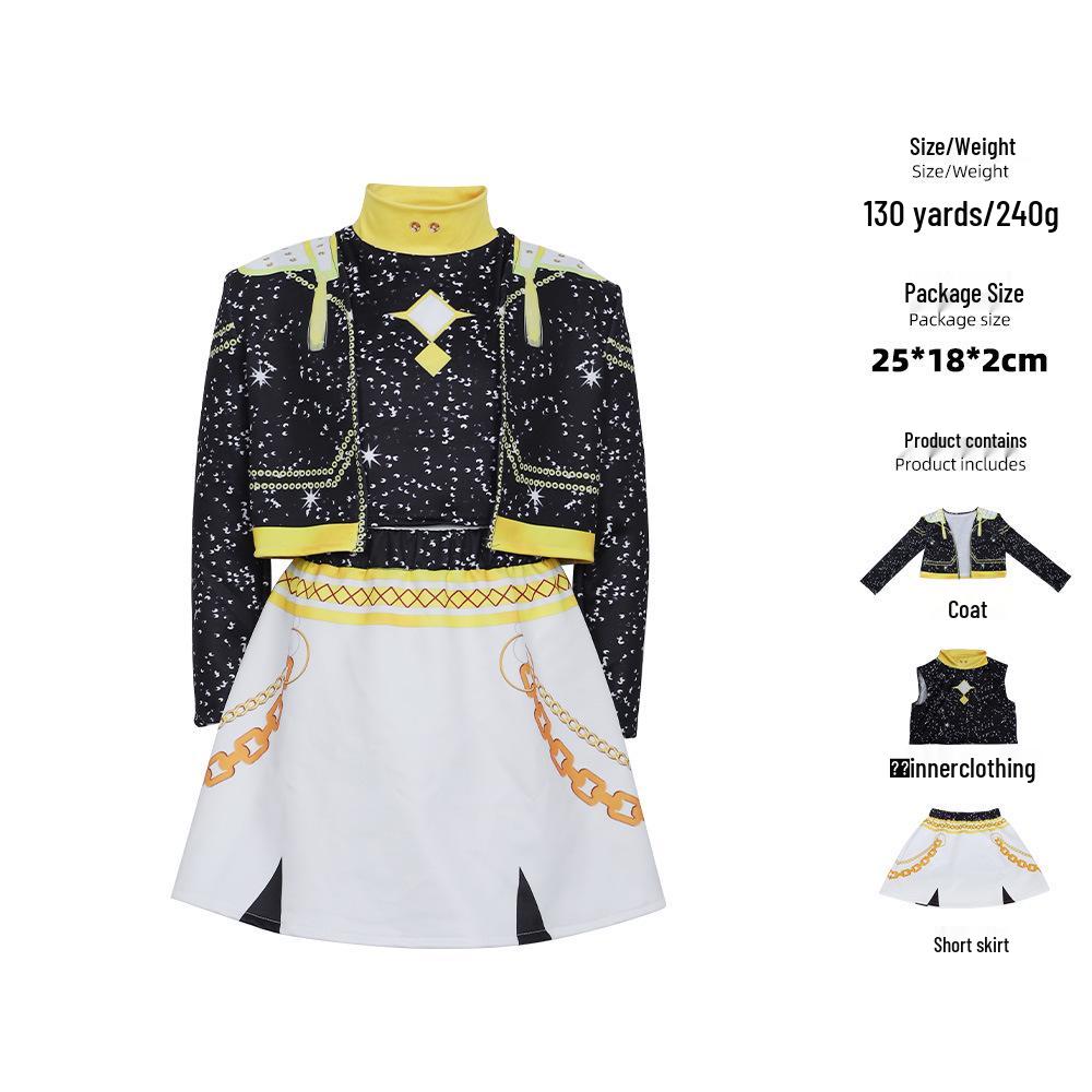 Crossk-pop Demon Hunter Girl Cosplay Costume - Zoey's Children's Day Stage Performance Outfit Set