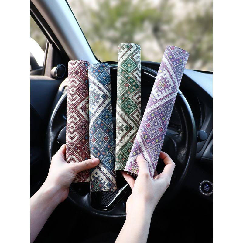 Car Seat Belt Shoulder Pads, High-End Ethnic Style, Anti-Neck Strangulation, New Style, Breathable and Soft Safety Belt Protectors