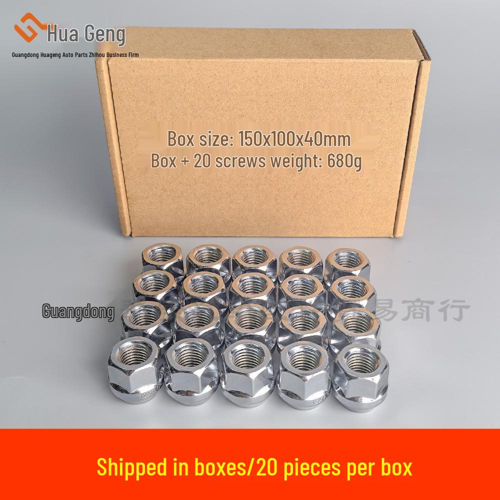 19mm Open-End Lug Nuts for Chevrolet GMC Silverado Sierra 14x1.5 & 12x1.5