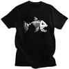 Custom Fish Bone Fishing Skeleton T Shirt for Men Tshirt Tees Tshirt Loose Fit