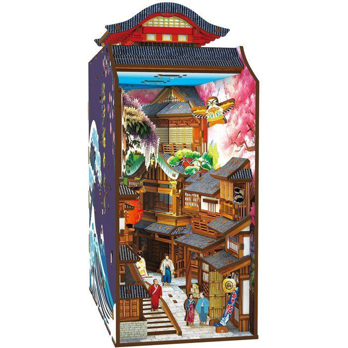 Book Nook - Kit DIY a construire Maquette 3D Serre Livre - Ruelle Japonaise Nookland - 10 x 19 x 24 cm