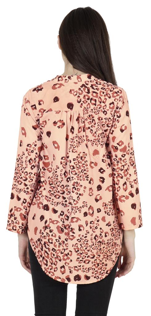 Inkmeso Stylish Printed Full Sleeves Casual Top For Women Comfy Basic Summer Tee