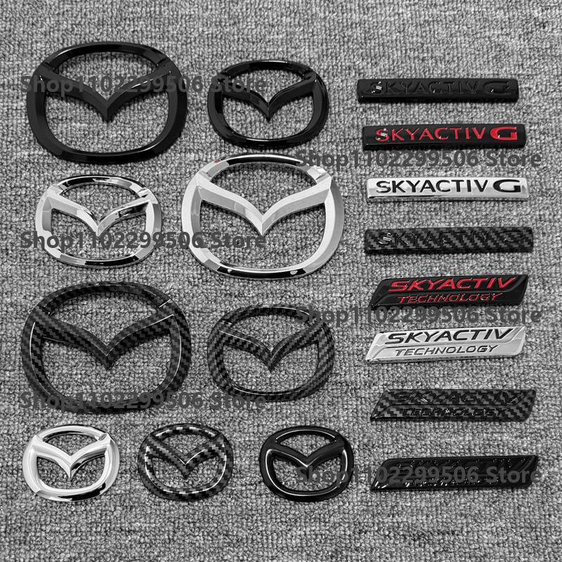 Front Grille Emblem Trunk Badge Hood Rear Logos for Mazda MX5 ND NC Miata High Gloss Black Auto Emblems Front GrillBoot BadgeSet