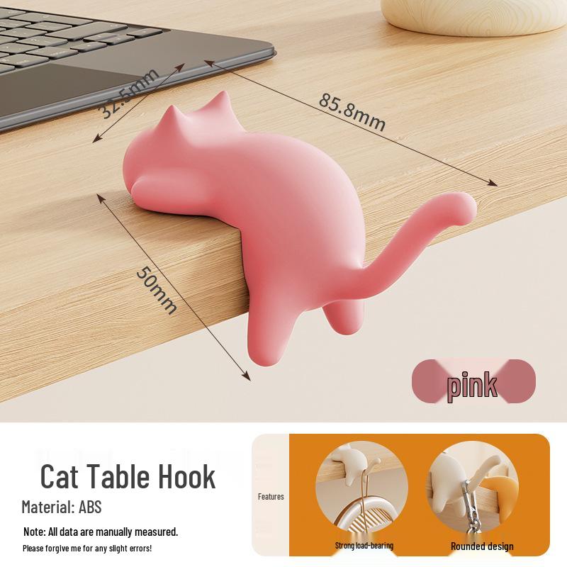 

Бесшовный крючок для кошачьего рюкзака без сверления: Многофункциональный держатель для сумки на студенческий стол