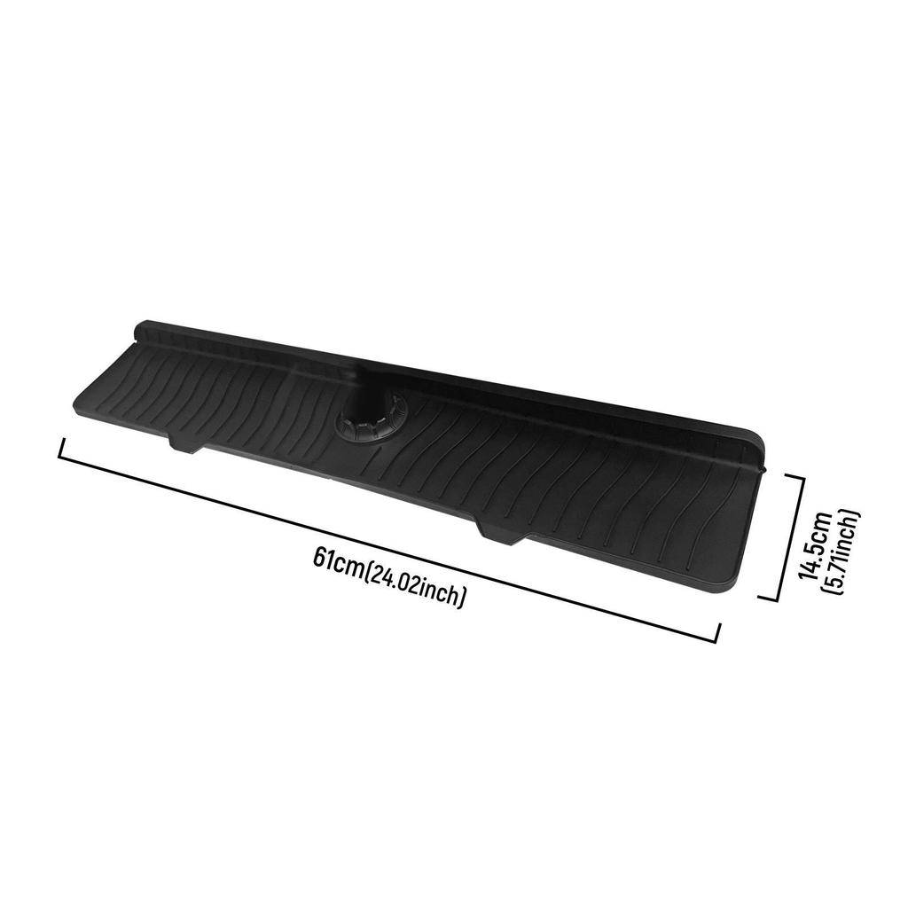 Kitchen Sink Splash Guard, Faucet Handle Drip Catcher Mat, Draining Mat behind Faucet, Water