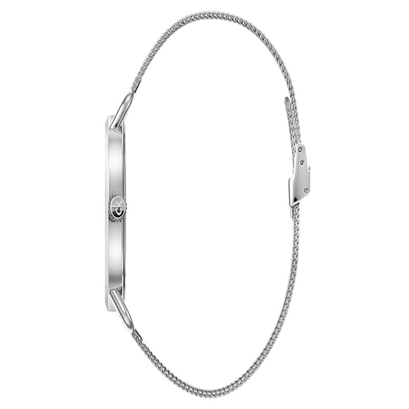 CALVIN KLEIN / Transcendence Series Watch Quartz Movement Stainless Steel Strap 42mm Bla Dial Men's Watch Beige Bla Plate Silver Strap K7B21121