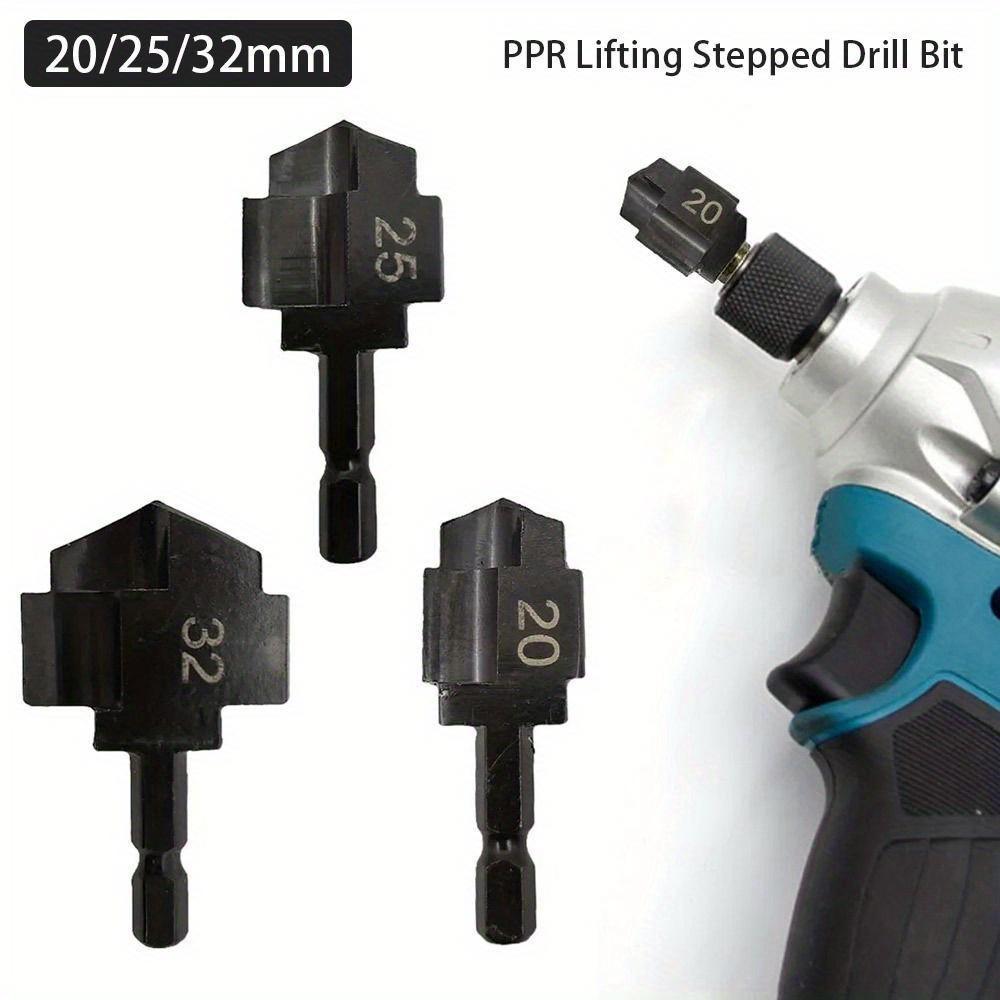 3Pcs Water Pipe Expansion PPR Lifting Stepped Drill Bit Hexagon Shank For Plumber Repairing Step Drill 20/25/32mm 6.35mm