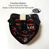 Wireless Neon Led Purge Mask Glow In The Dark Cosplay Horror Mask Halloween Masquerade Party Masks Glowing Funny Dress Up