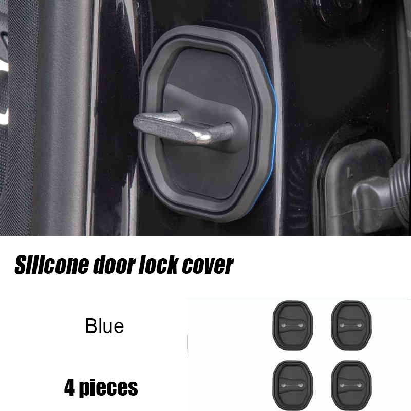 Door Latch Cover For Geely Galaxy Starship 7 EM-i 2024 2025 Anti Rattle Silicone Door Lock Cap Exterior Accessories