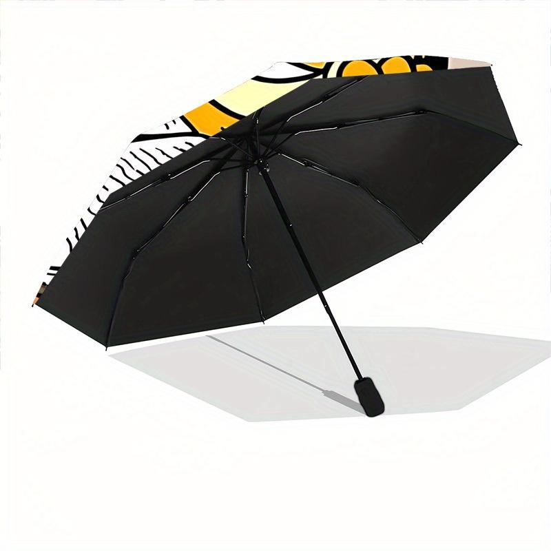 Garfield Study Night Automatic Open/Close Windproof Umbrella Folding Umbrella,Portable Compact Perfect Gift for Birthday, Christmas0809167