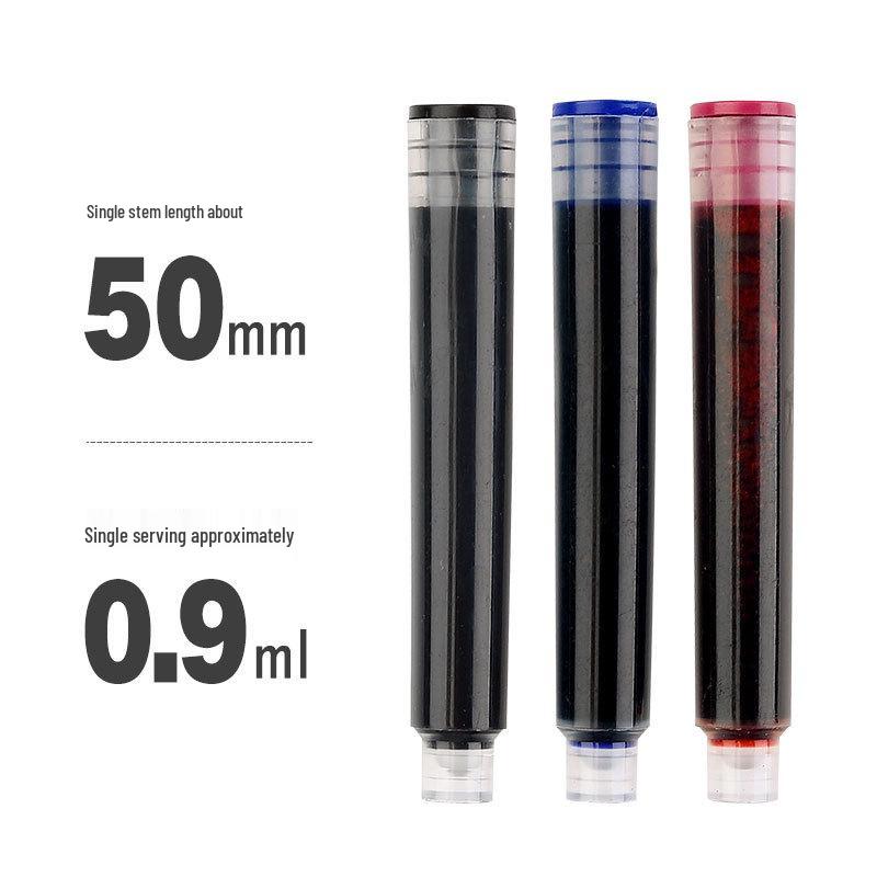 Universal Fountain Pen Refills - Black, Pure Blue, Dark Blue, Red - 3.4mm Diameter for Students