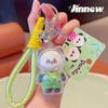 Panda Transparent With Shell Keychain Cute Cartoon Highgloss Acrylic Craft Doll