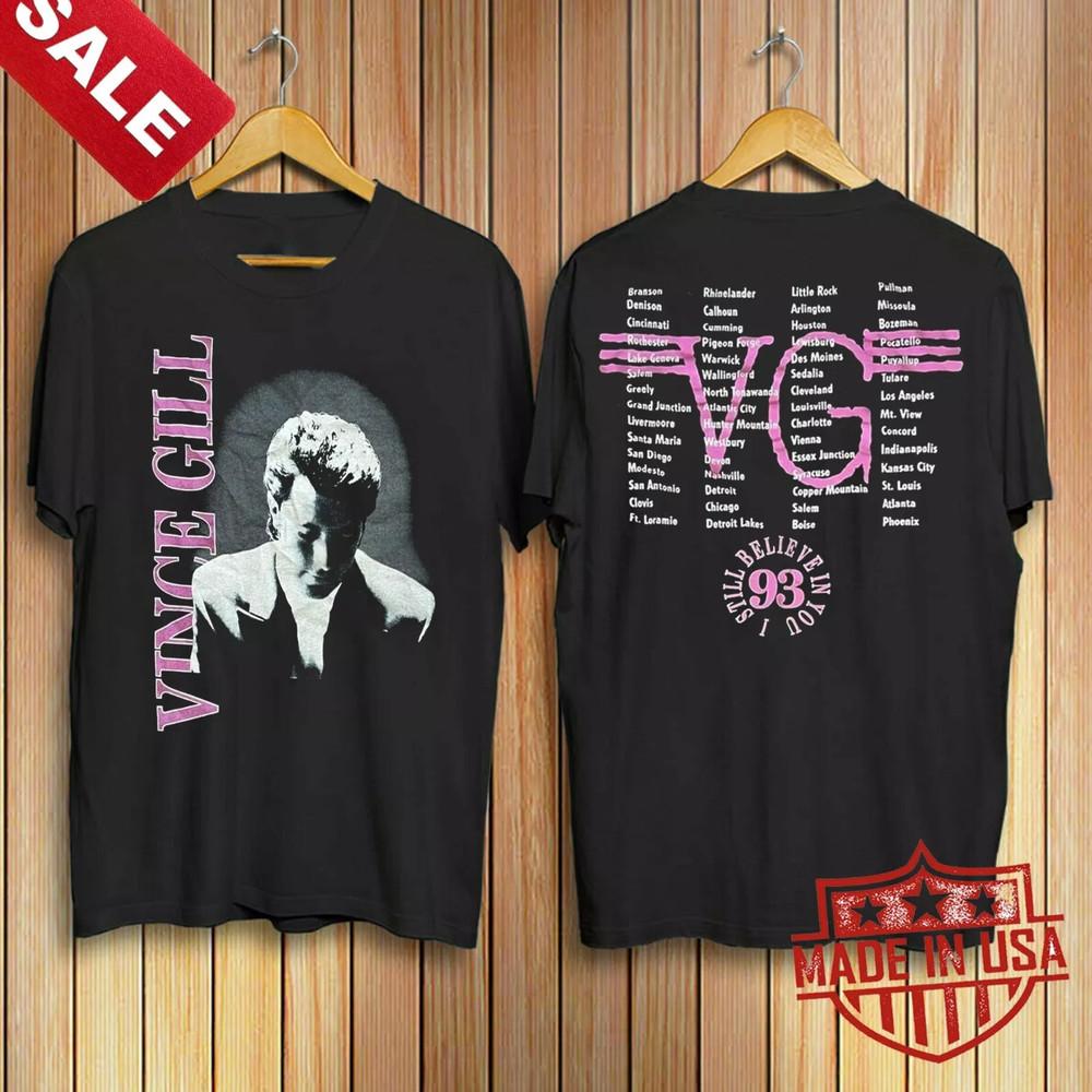 

New Vince Gill 1993 Tour Gift For Fan Full Size S-5XL Unisex T-Shirt XXXXL