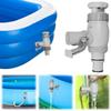Plunger Valve with On-Off Valve Above Ground Swimming Pool Hose Adapter Plunger Valve Pipe Holder for Pool Pump System