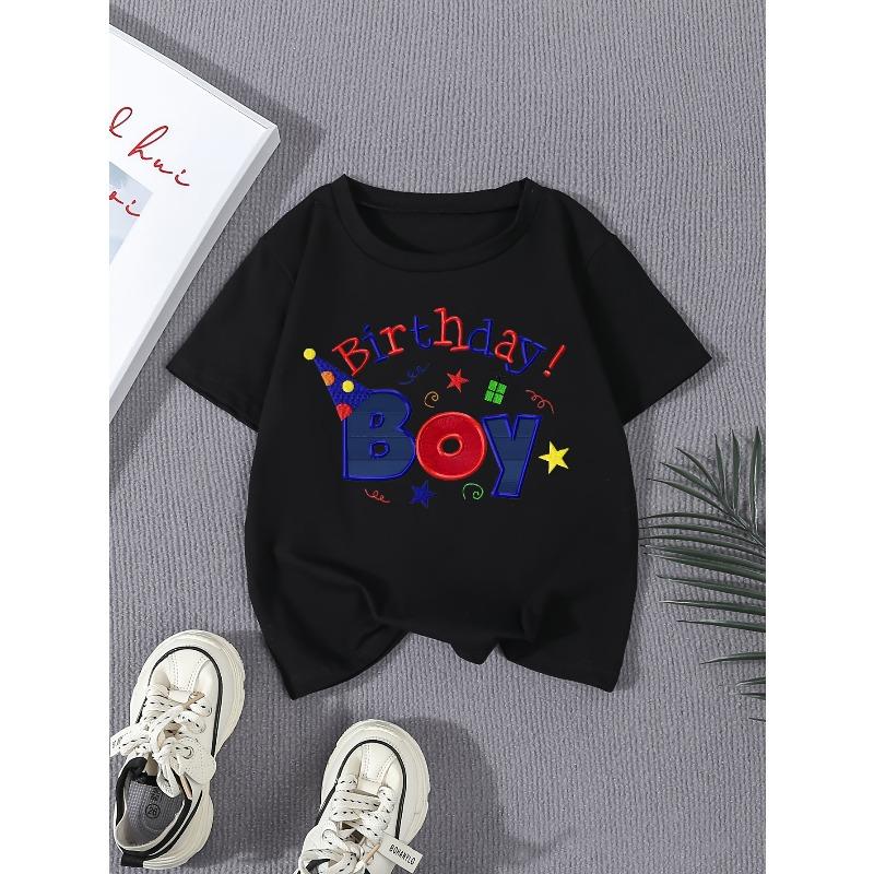 Europäische Größen Jungen T-Shirt Druck Design Kunst, Ideal für Outdoor-Aktivitäten, Weiches Gestricktes Oberteil, Bequem Und Atmungsaktiv, Geeignet für den Sommer