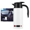 Tragbarer elektrischer Heizkessel mit 800 ml und hoher Kapazität und Zigarettenanzünder für den Einsatz im Auto, 12 V/24 V(Weiß