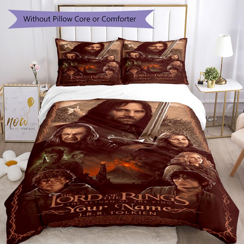 Lord Rings Customized Name Custom Bedding Perfect for Bedrooms Wrinkle Resistant Home Decor Gift for Festivals