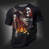 Men's Skull T Shirt Short Sleeve T Shirt 3D Print Crew Neck Shirt Punk Cool Designer Street Daily
