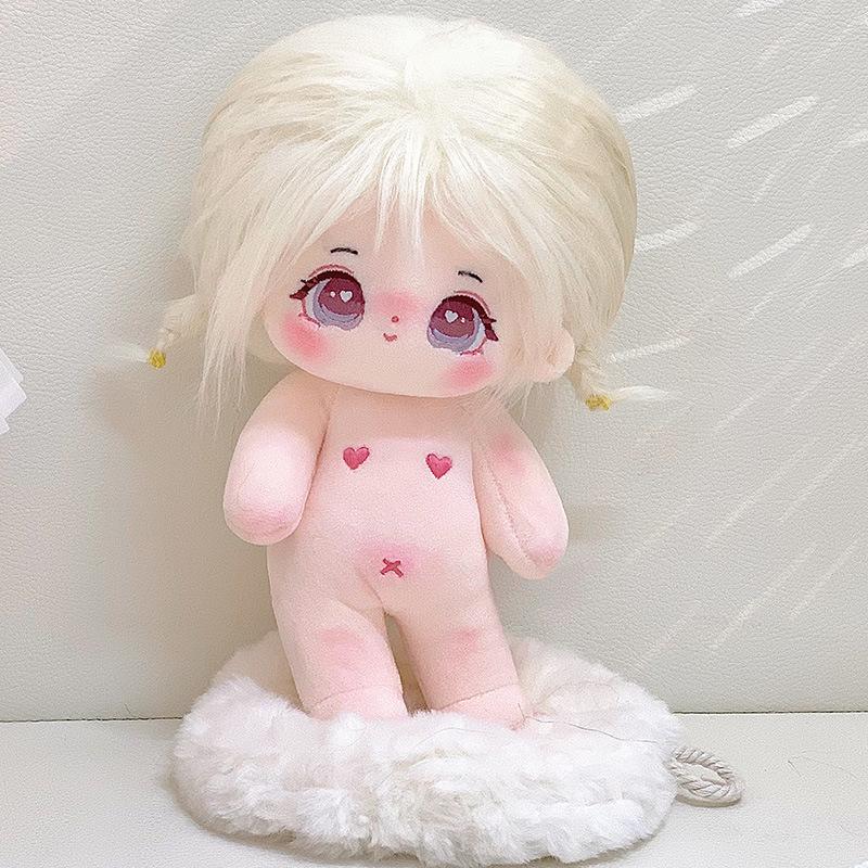 Plüschpuppe mit krausem Haar, mit wechselbarer Kleidung und Zubehör