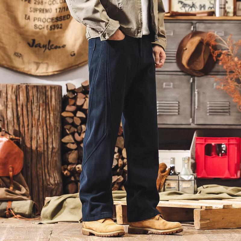Pantaloni Cargo Dritti Stile Retrò Americano da Uomo Jieleinuo