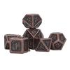 7pcs Rolling Dice Set Metal Role Playing Polyhedral Color Beautiful Dices Toy for Teaching