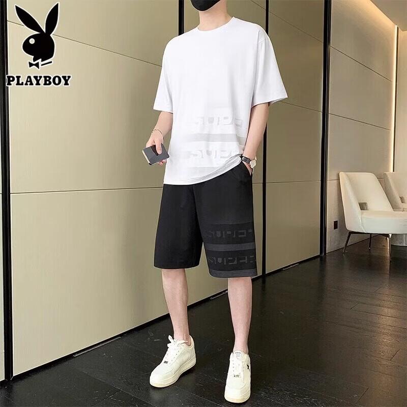 

PLAYBOY Men s Ice Silk Short Sleeve Sportswear Set 2XL