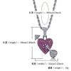 Cupid Arrow Through Heart Couple Pendant Micro Pave Color Zircon Necklace Gold 24in Chain