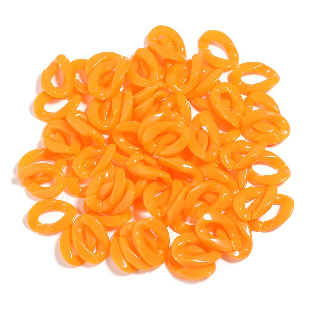 50pcs/Lot Colorful Acrylic Link Chain Buckle Beads For Necklace Bag Chains Connector Clasps DIY Necklace Clothing Jewelry Making