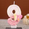 Pink and White Butterfly Flower Birthday Cake Candles