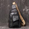 Leather Men'S Bag Women'S Cowhide Close-Fitting Usb Port Breast Bag Soft Leather Shoulder Backpack Large-Capacity Messenger Bag