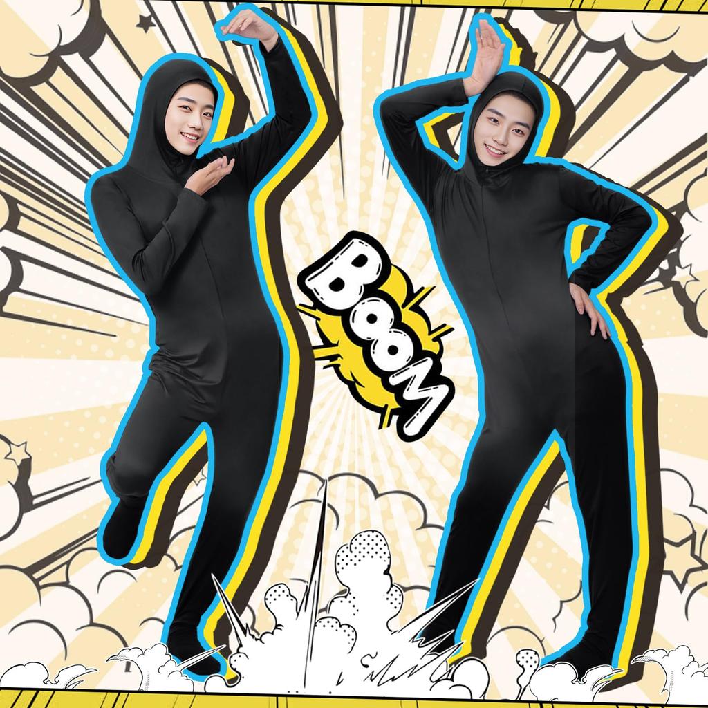 Full Body Suit Cosplay Costume with Open Adult Costume for Women and Plus Halloween Party [HarnyLoom] Face, Stretchy, Breathable, Soft, Men, Sizes,