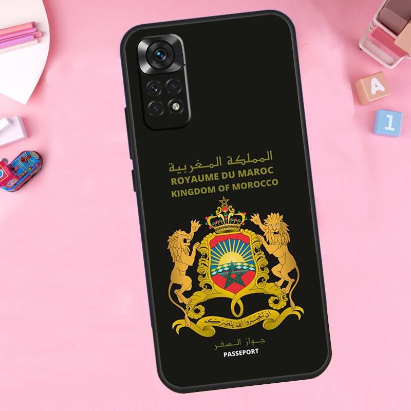 Morocco Flag Moroccan Phone Case For Xiaomi Redmi Note 11 10 9 8 12 Pro Turbo 9S 10S 11S 12S 9A 9C 10C 12C Cover