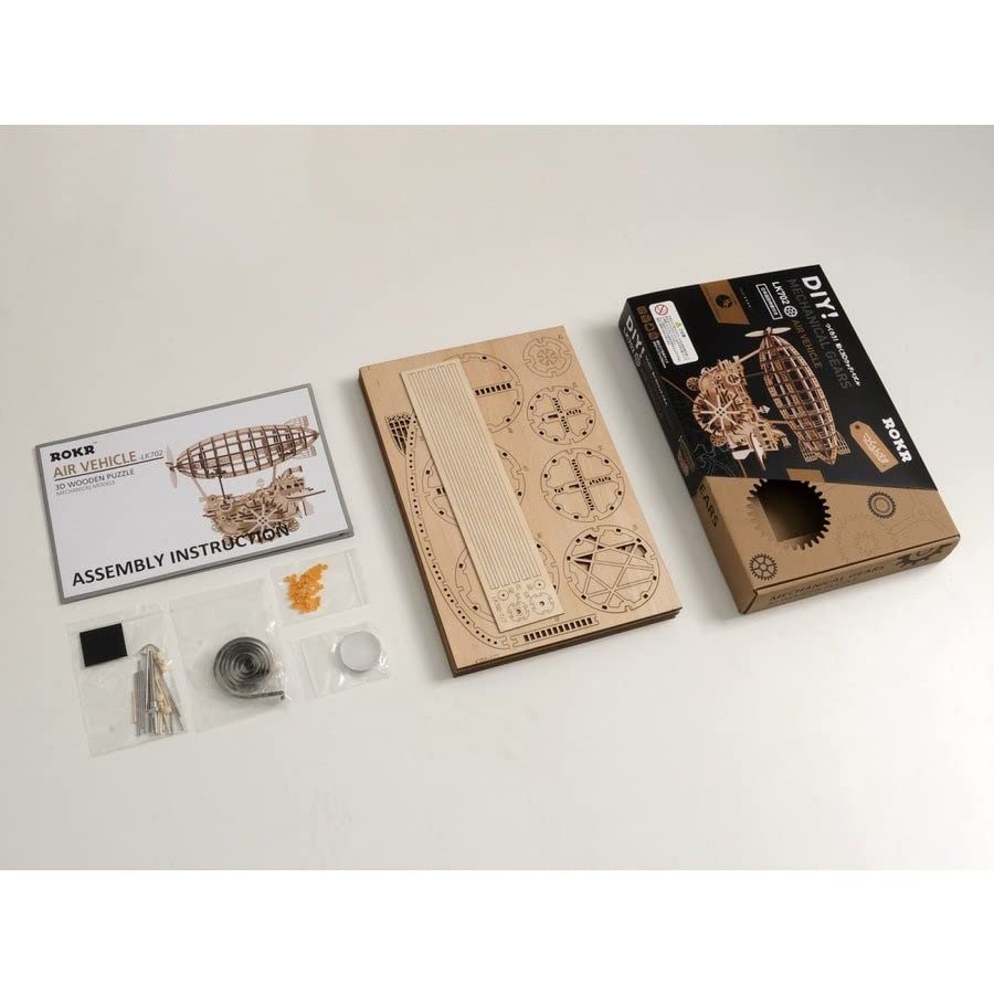 Japanese instruction manual Robotime Moving 3D Wood Puzzle Series Tsukurunsu® [Official sales/Japanese included] (LK702 Airship)
