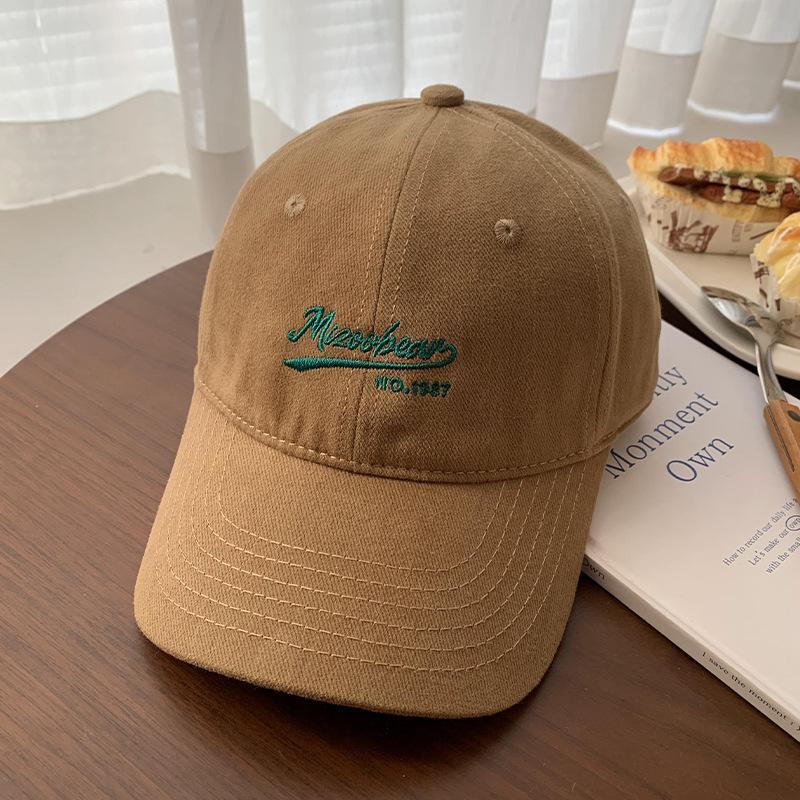 Coffee Baseball Hat for Women with American Style Large and Deep Wide Brim To Show Their Face Small Deep Top Korean Style