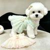Pet Dog Dress Sweet Princess Style Gradient Color Breathable Outfit Small Breeds Like Bichon Frise Teddy