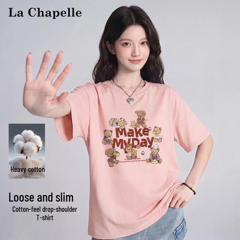 La Chapelle Women s American Retro Dessert Party Graphic Cotton T-shirt M