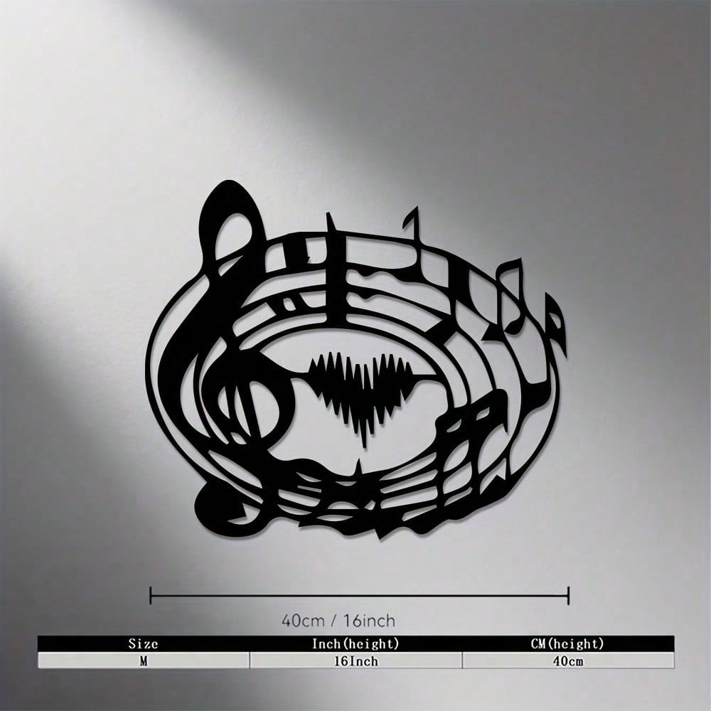 Abstract Tiger Music Notes Metal Wall Art Black Iron Treble Clef Staff Design Indoor Outdoor Decor Gift for Animal Lovers