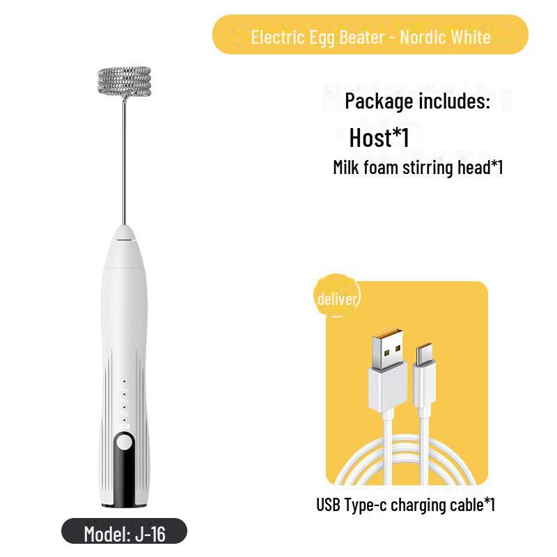 Rechargeable Wireless Handheld Electric Milk Frother and Egg Beater