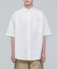 Oversized Poplin Short Sleeve Shirt [White]