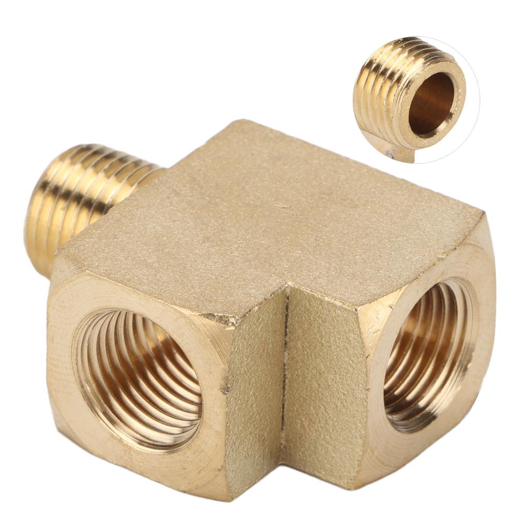 Brass Pipe Tee Car Solid Street Pipe External Thread 1 8in NPT Malex1 8in NPT 1000 PSI