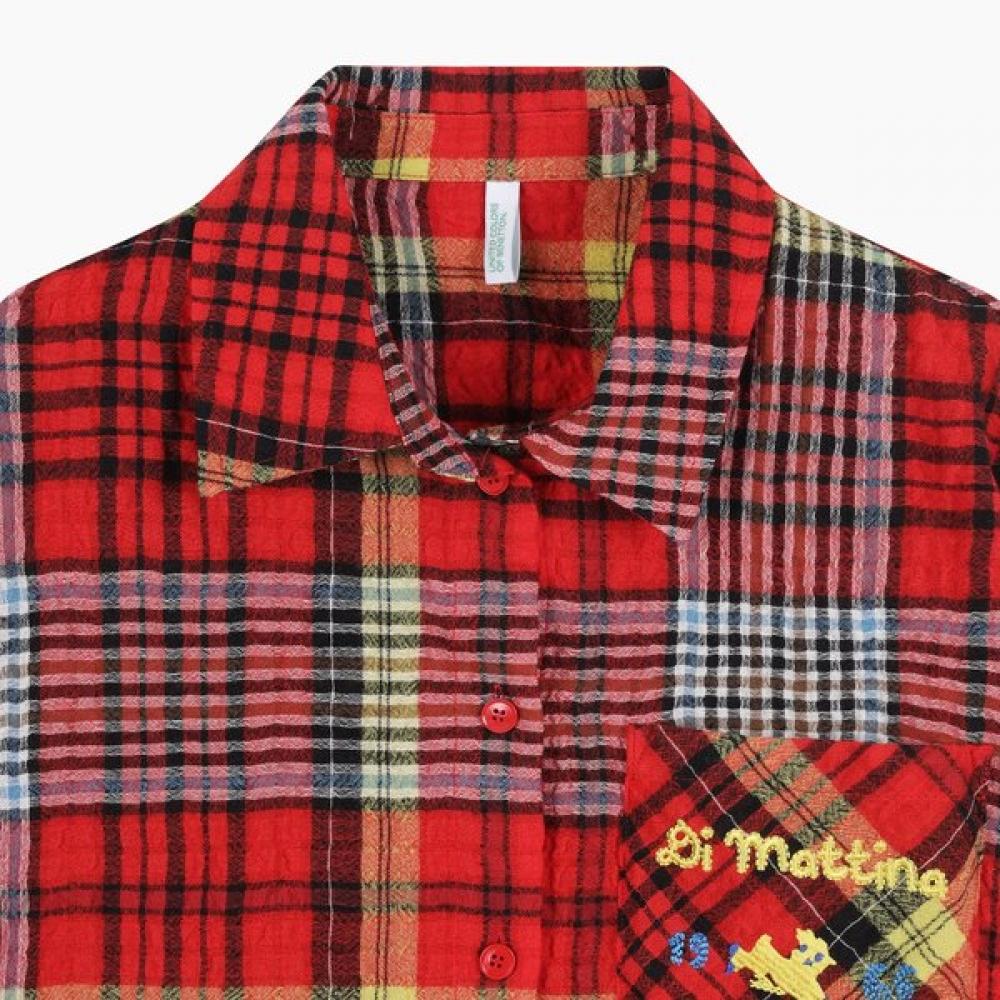 Benetton Check Blouse Margot Bablf1541