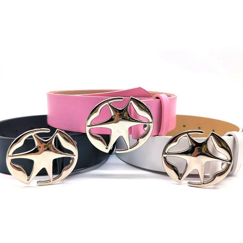Teens Formal Pants Belt for Dress Ladies Waist Belt with Hollow Star Buckle